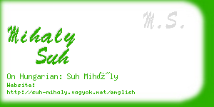 mihaly suh business card